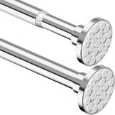 Telescopische gordijnroede, extra lang, 4 meter, geen boren nodig, kledingstang, voor badkamer, douchegordijn, slaapkamer, zilver, 350-405 cm, doorsnede 32 mm