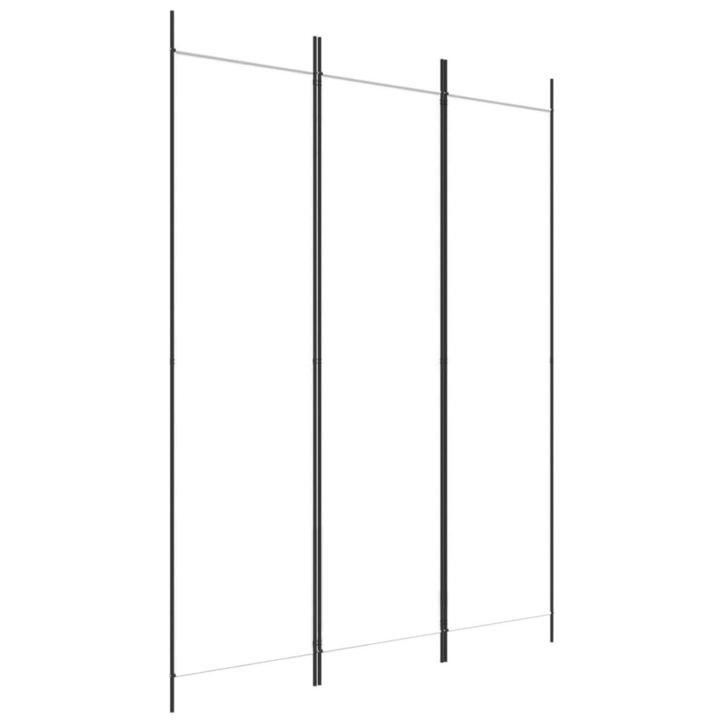 vidaXL Kamerscherm met 3 panelen 150x200 cm stof wit