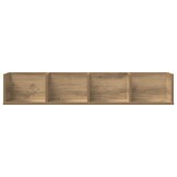 vidaXL CD-wandschap 100x18x18 cm bewerkt hout artisanaal eikenkleurig