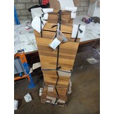 vidaXL Buitendouche 70x75x204 cm massief teakhout