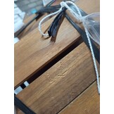 vidaXL Buitendouche 70x75x204 cm massief teakhout