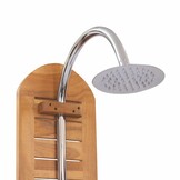 vidaXL Buitendouche 70x75x204 cm massief teakhout