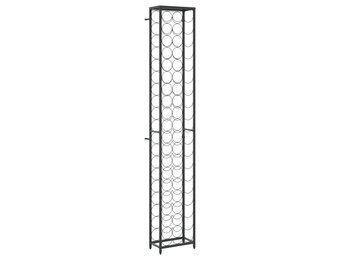 vidaXL Wijnrek voor 57 flessen 34x18x200 cm smeedijzer zwart