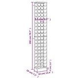 vidaXL Wijnrek voor 57 flessen 34x18x200 cm smeedijzer zwart