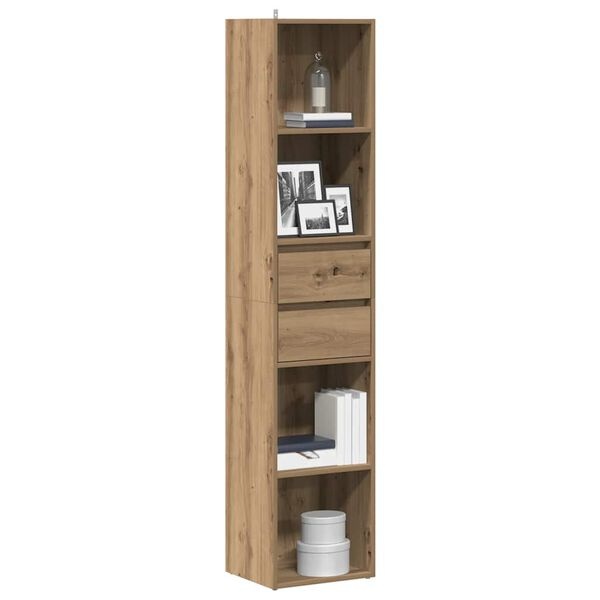 vidaXL Boekenkast 36x30x171 cm bewerkt hout artisanaal eikenkleur