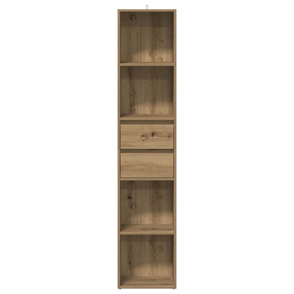 vidaXL Boekenkast 36x30x171 cm bewerkt hout artisanaal eikenkleur