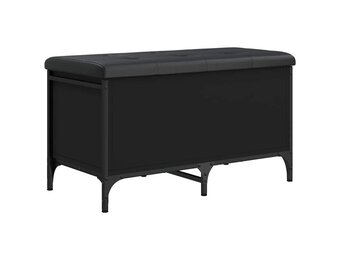 vidaXL Opbergbankje 82x42x45 cm bewerkt hout zwart