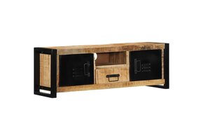vidaXL TV-meubel Massief Mangohout - 100x30x35 cm - 35% Korting
