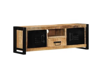 vidaXL Tv-meubel 100x30x35 cm massief ruw mangohout