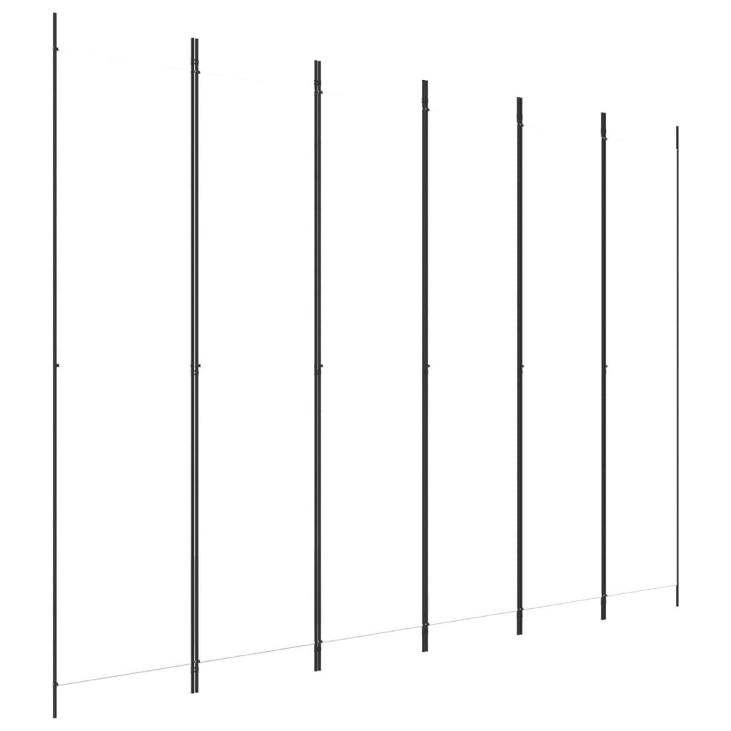 vidaXL Kamerscherm met 6 panelen 300x220 cm stof wit