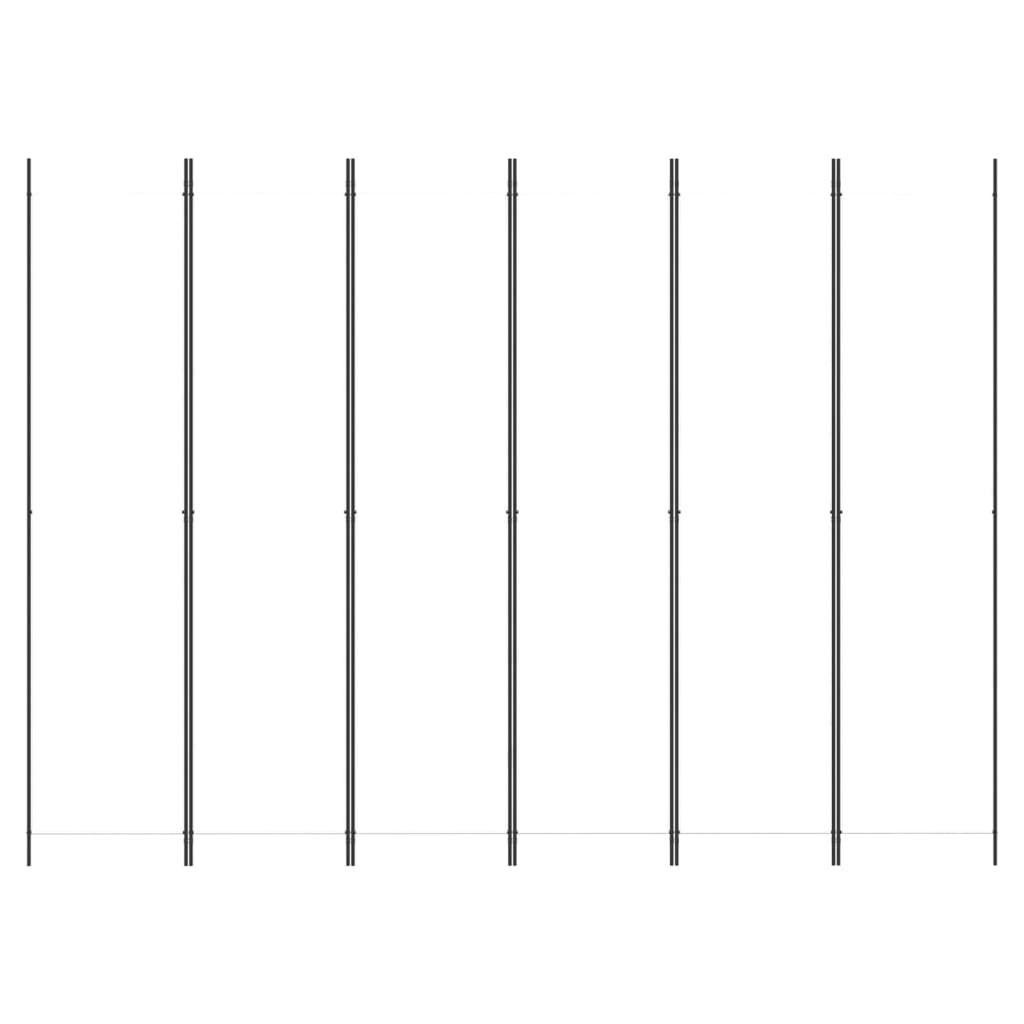 vidaXL Kamerscherm met 6 panelen 300x220 cm stof wit