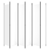 vidaXL Kamerscherm met 6 panelen 300x220 cm stof wit