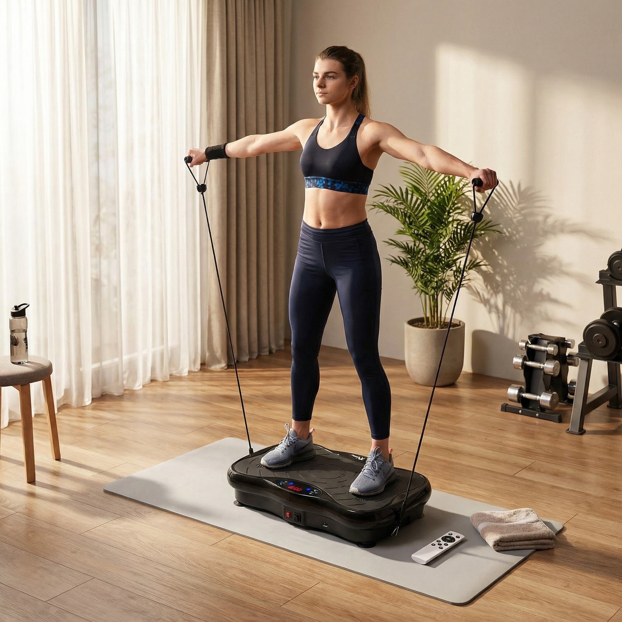 Fitness Trilplaat - Vibratietrainer Multifunctioneel Zwart - Nu 35% Korting!