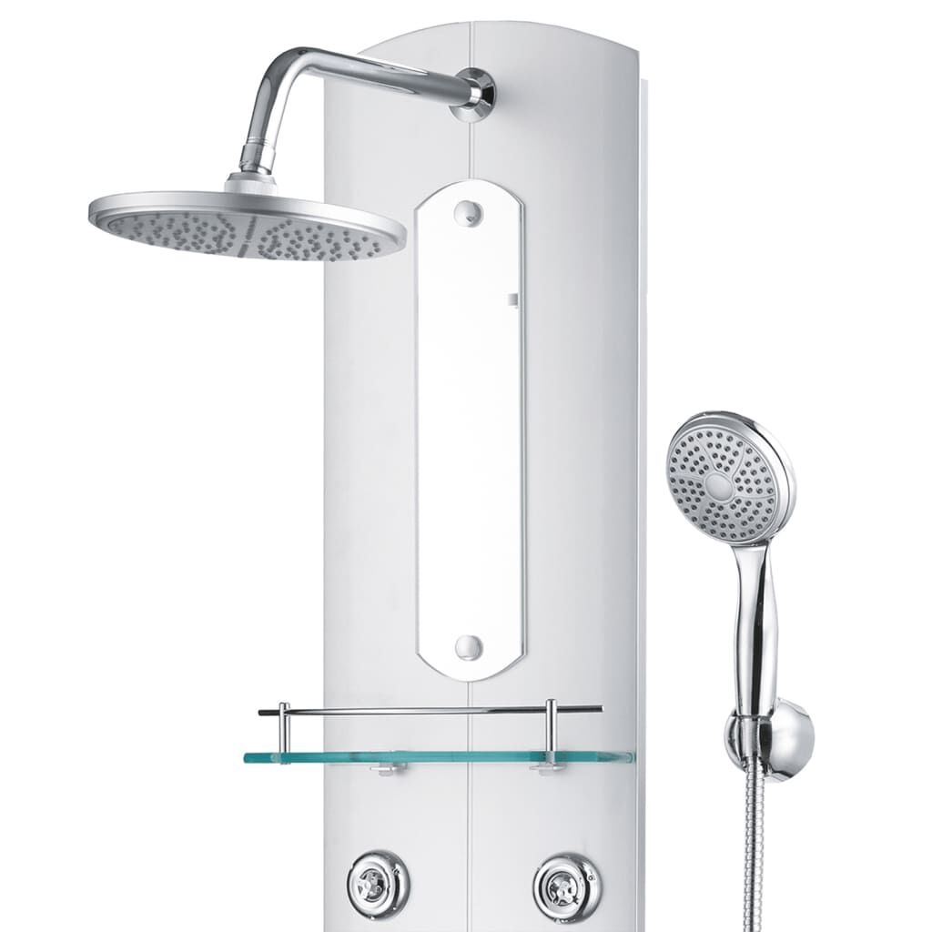 vidaXL Douchepaneel 25x43x110 cm zilver | 35% Korting