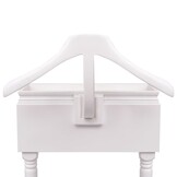 Kledingrek z szafką drewniany biały