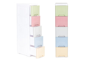 Ladeblok 5 Lades Pastelkleuren - 83cm (35% Korting)