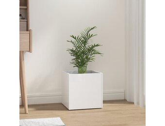 vidaXL Plantenbak 40x40x40cm Hoogglans Wit - 57% Korting!