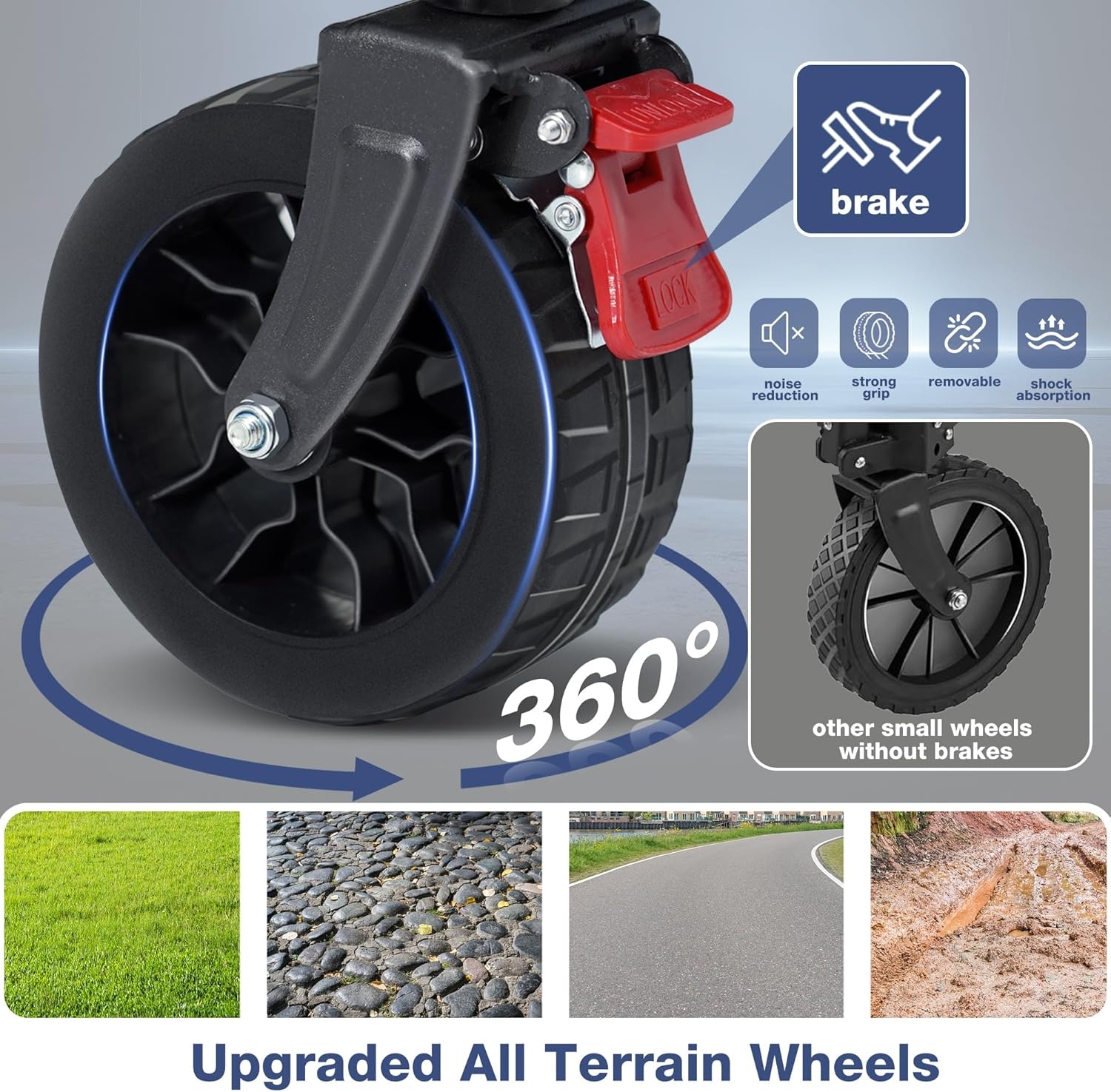 Opvouwbare Bolderkar met All-Terrain Wielen & Remmen - 30% Korting!