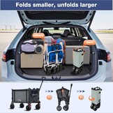 Opvouwbare Bolderkar met All-Terrain Wielen & Remmen - 30% Korting!