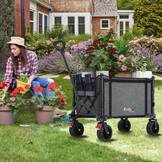 Opvouwbare Bolderkar met All-Terrain Wielen & Remmen - 30% Korting!