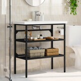 vidaXL Wastafelframe Zwart 79x38x83 cm (55% Korting)