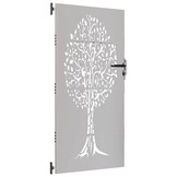 vidaXL Poort 85x200 cm Boomontwerp Cortenstaal - 60% Korting!