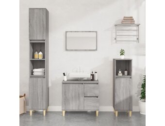 vidaXL Badkamerkast Grijs Sonoma Eiken - 55% Korting