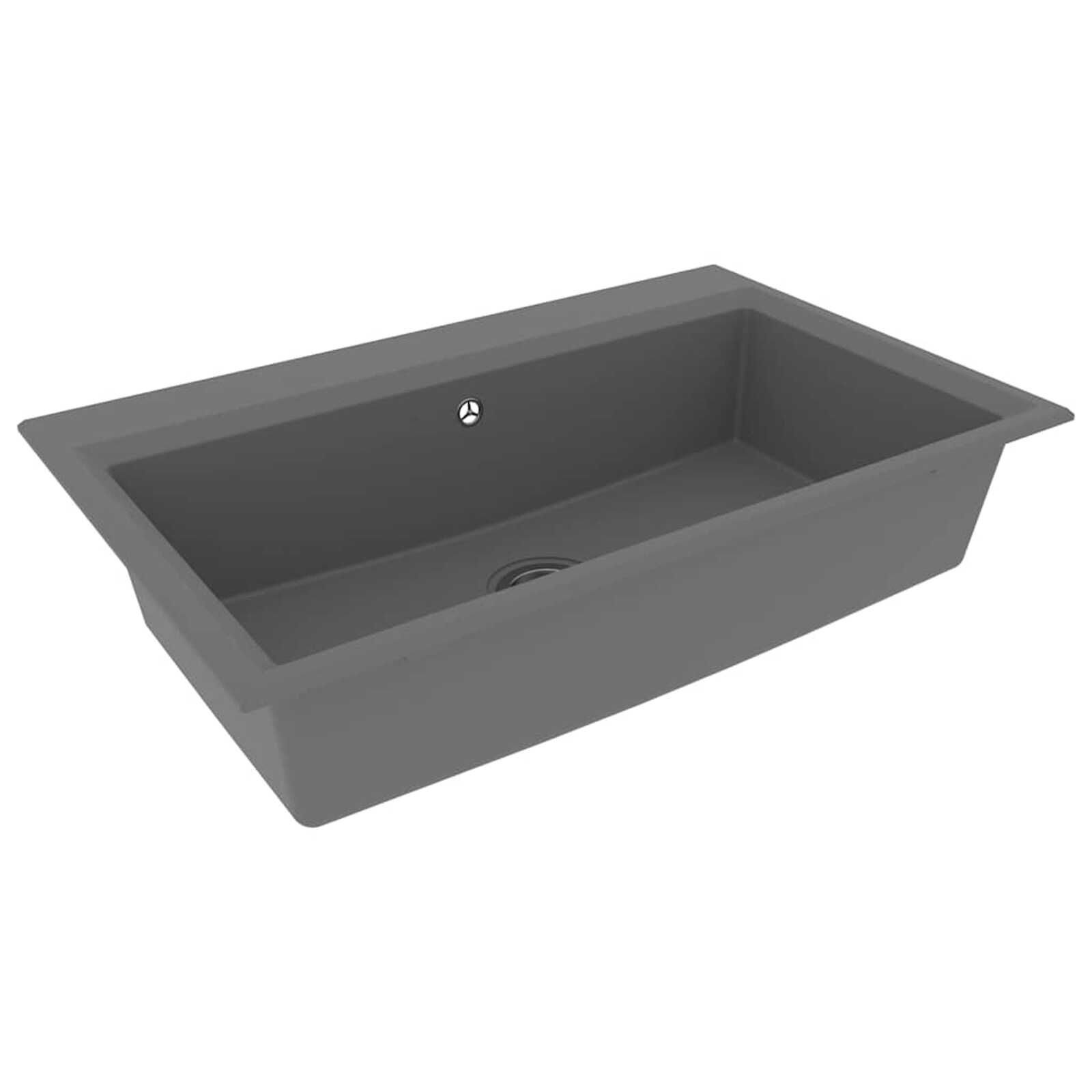 vidaXL Keukenwasbak Grijs Graniet (79x50x31cm) - 60% Korting!