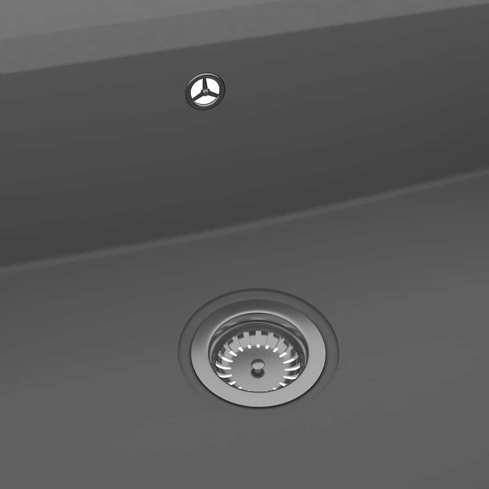 vidaXL Keukenwasbak Grijs Graniet (79x50x31cm) - 60% Korting!