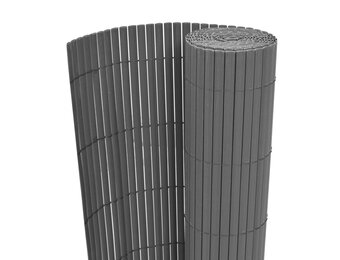 vidaXL Tuinafscheiding PVC Grijs (90x300cm) - 60% Korting!