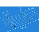 Tomado Droogrek Tilburg Zwart - 12m drooglengte - 44% korting