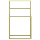 vidaXL Handdoekenrek vrijstaand 48x24x79 cm ijzer goudkleurig
