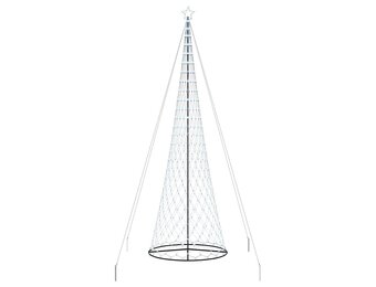 vidaXL LED Kerstboom met 550 LED Koudwit 160 x 160 x 500 cm Metaal