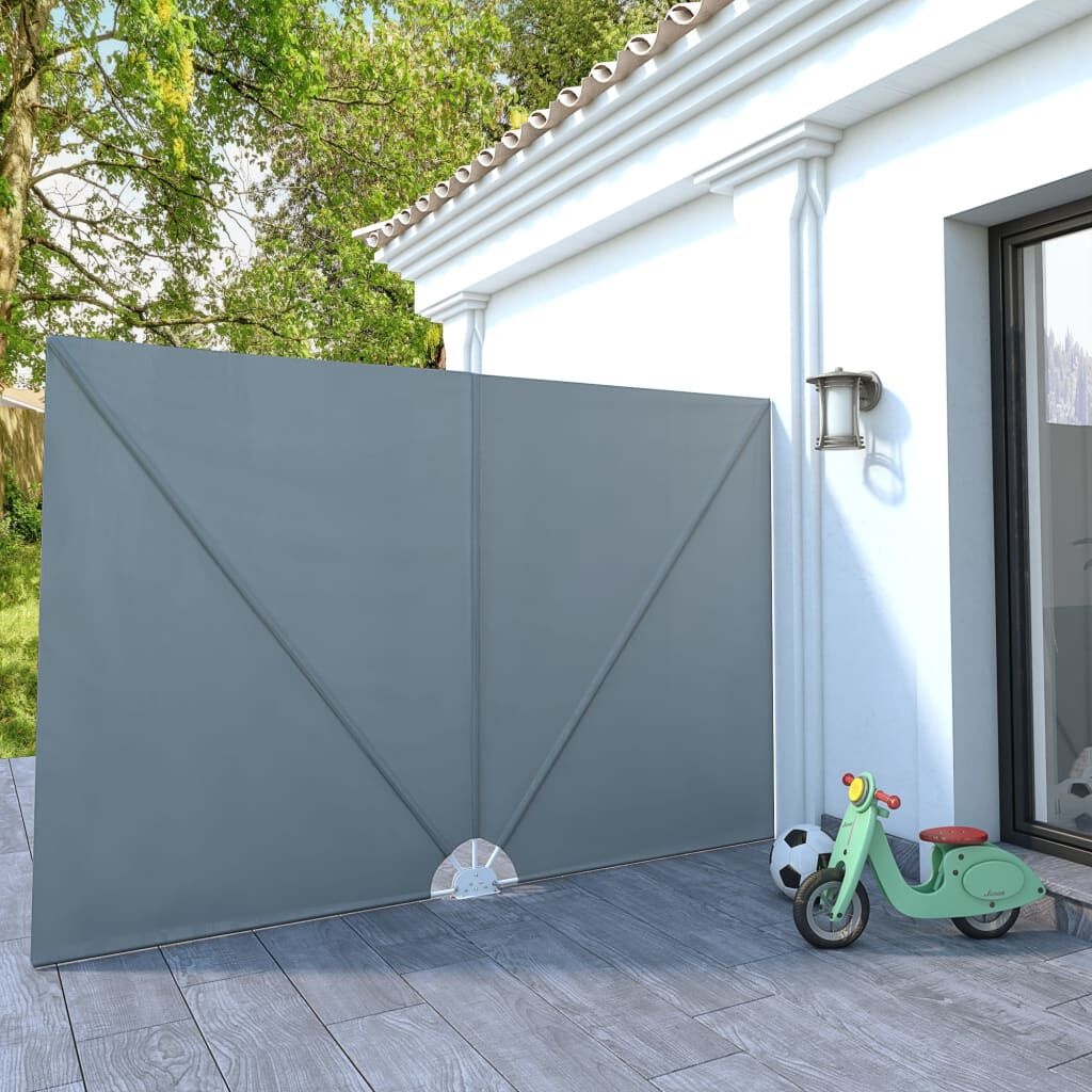 vidaXL Terrasscherm Inklapbaar 300x200 cm Grijs - 70% Korting!