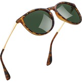 Dames en Heren Gepolariseerde Zonnebril - Rond Retro Design, Groot Frame, UV400 Bescherming