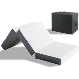 Vesgantti Vouwmatras, gastenmatras, 90 x 190 x 15 cm, 3-delige gelschuim, opvouwbare matras voor logeerbed, reisbed, ruimtebesparend, Oeko-Tex gecertificeerd
