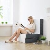 Vesgantti Vouwmatras, gastenmatras, 90 x 190 x 15 cm, 3-delige gelschuim, opvouwbare matras voor logeerbed, reisbed, ruimtebesparend, Oeko-Tex gecertificeerd