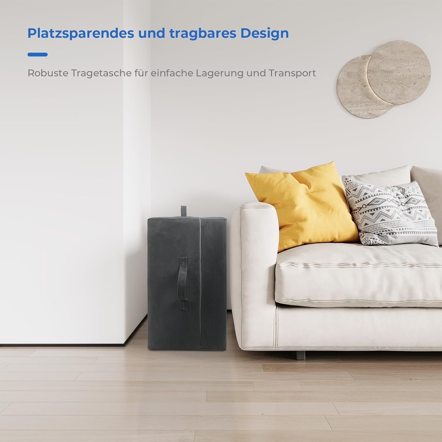 Vesgantti Vouwmatras, gastenmatras, 90 x 190 x 15 cm, 3-delige gelschuim, opvouwbare matras voor logeerbed, reisbed, ruimtebesparend, Oeko-Tex gecertificeerd