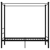 vidaXL Hemelbedframe metaal zwart 90x200 cm