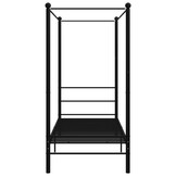 vidaXL Hemelbedframe metaal zwart 90x200 cm