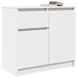 vidaXL Dressoir met lade 71x35x65 cm spaanplaat wit