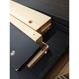 vidaXL Wasmand 88,5x44x76 cm massief grenenhout zwart