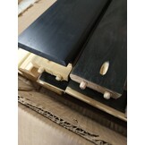 vidaXL Ladekast MOSS verrijdbaar massief grenenhout zwart