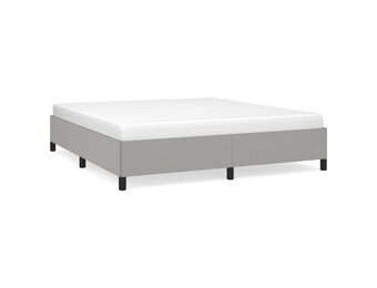 vidaXL Bedframe zonder matras stof lichtgrijs 160x200 cm