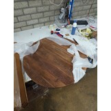 vidaXL Tafelblad rond Ø 80x2,5 cm massief gerecycled hout