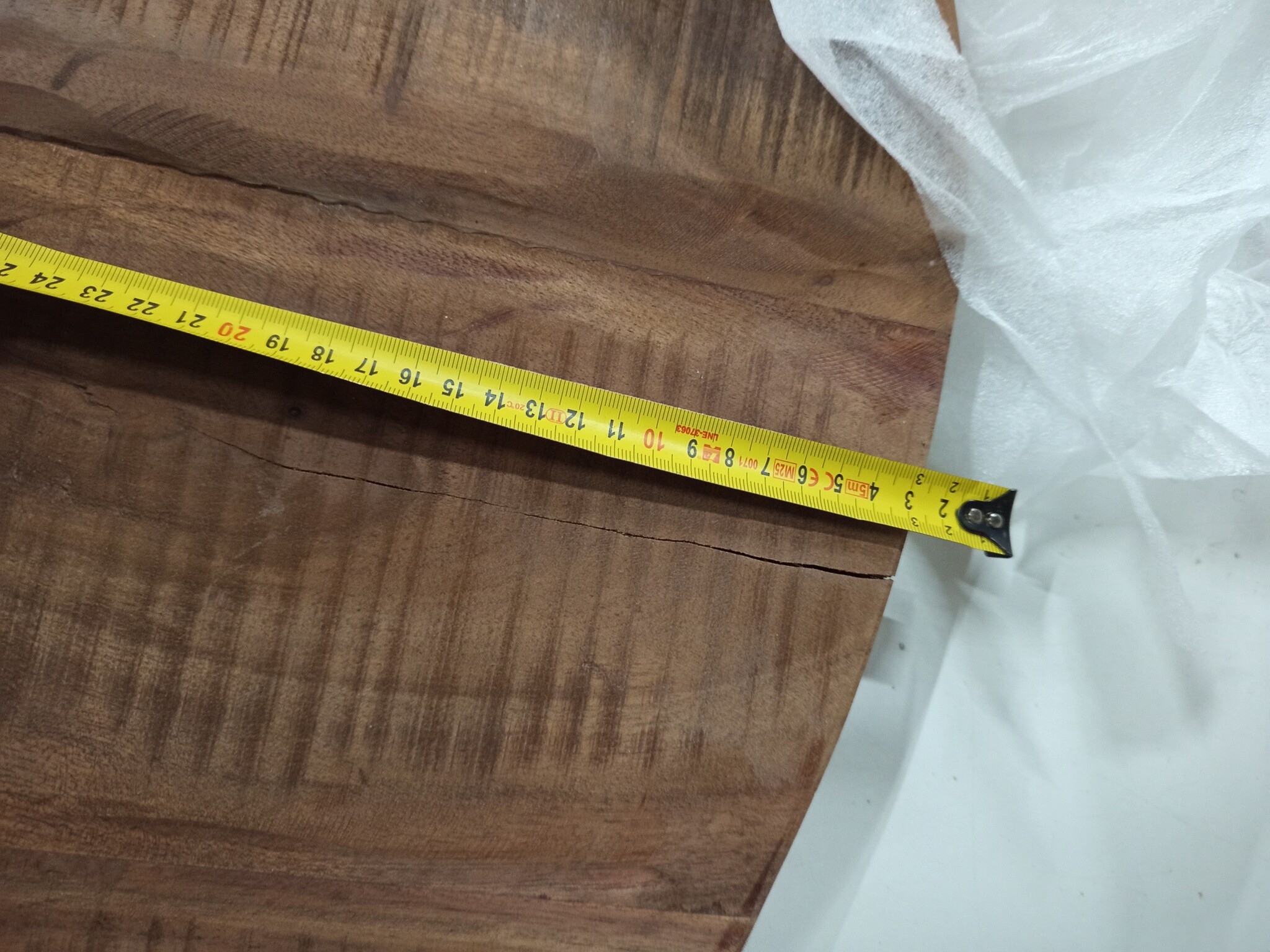 vidaXL Tafelblad rond Ø 80x2,5 cm massief gerecycled hout