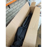 vidaXL Ligbed met kussen poly rattan bruin