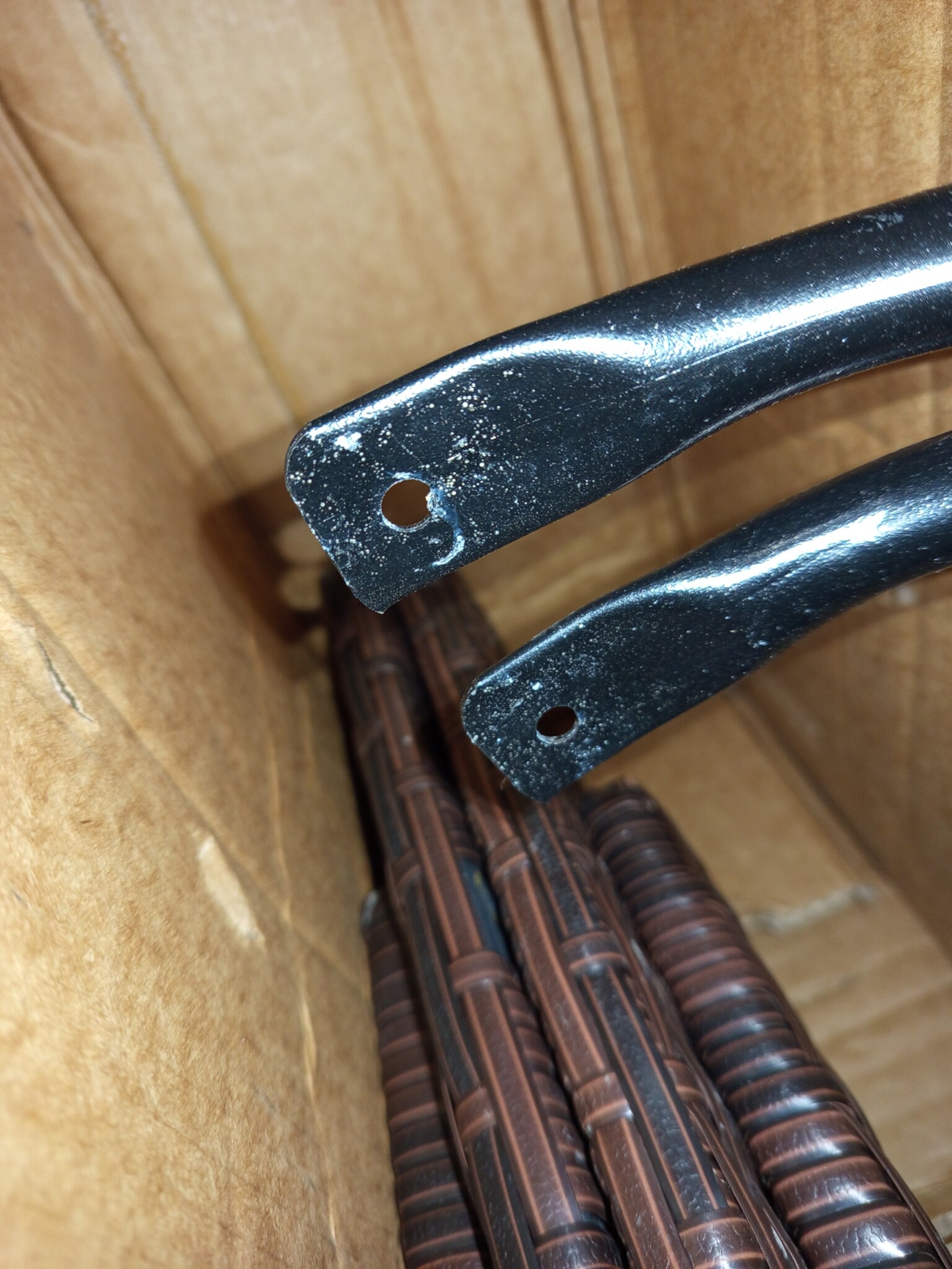 vidaXL Ligbed met kussen poly rattan bruin