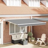 vidaXL Zijde Frame Wit 3 x 2,5 m Aluminium