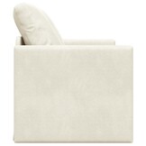 vidaXL Vloerslaapbank met kussen Crème 122 x 70 x 60 cm Fluweel